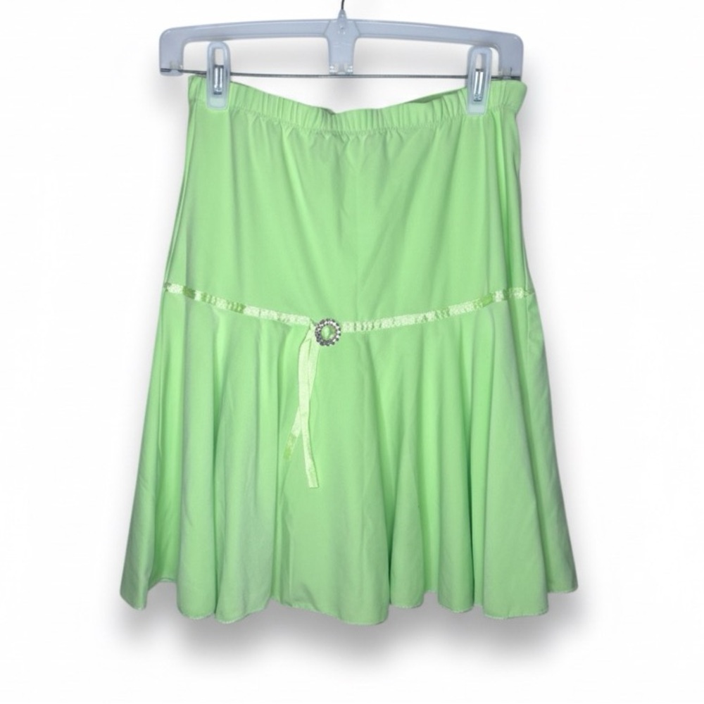 NELL JEANS Women’s Y2K Cottagecore Spring Green Midi Skirt